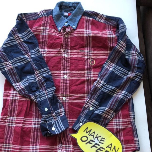 Tommy Hilfiger Tops - Tommy Hilfiger Plaid Button Front Shirt